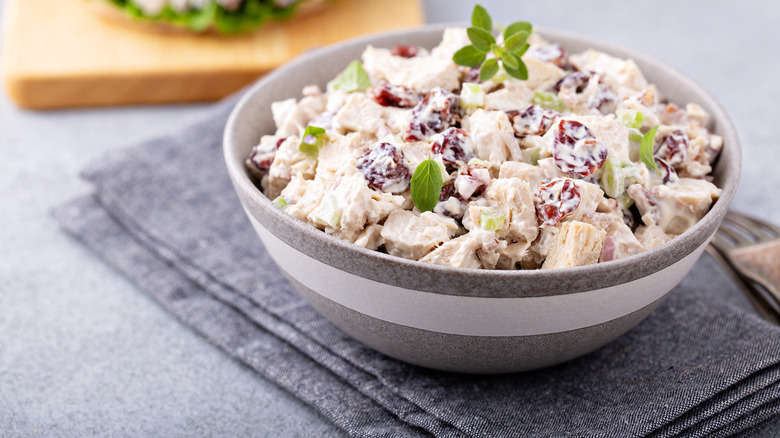 Chicken salad in a bowl