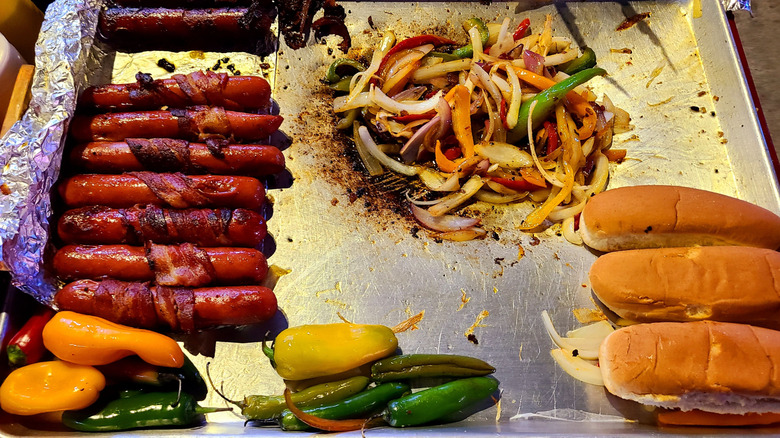 pictured LA hot dog stand