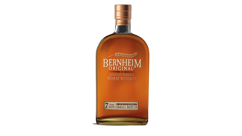 A bottle of Berheim Wheat Whiskey