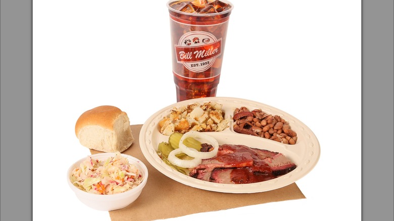 Bill Miller Bar-B-Q combo meal
