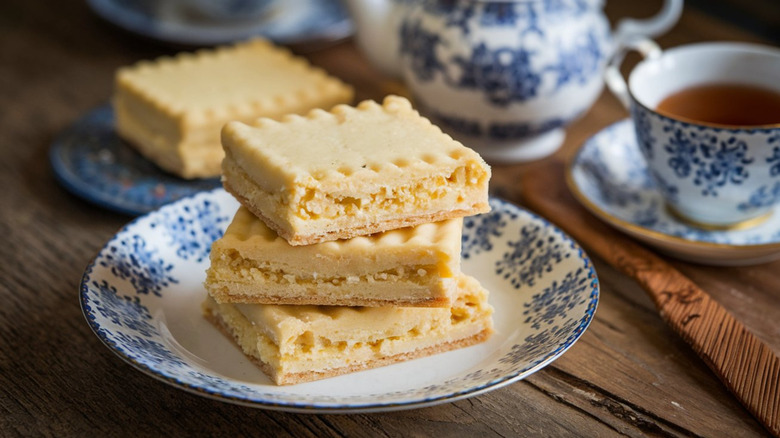 Scottish style biscuits served on plate