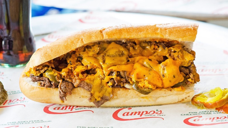 Campo's cheesesteak on paper