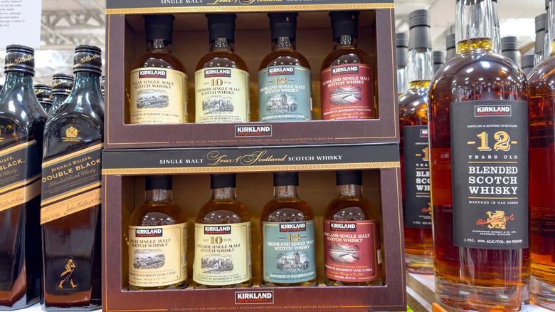 Various Kirkland Scotch products available at Costco