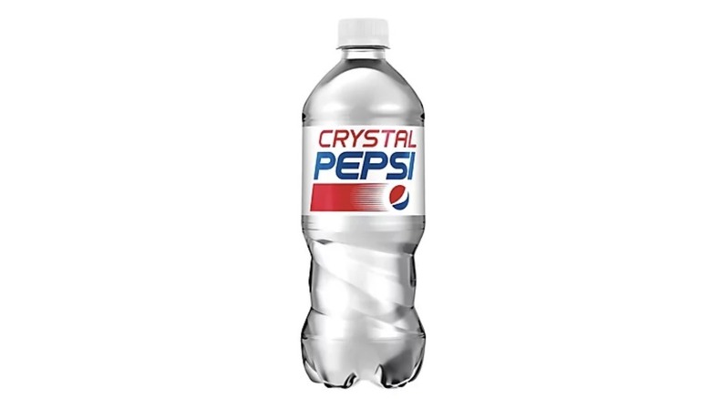 A bottle of Crystal Pepsi