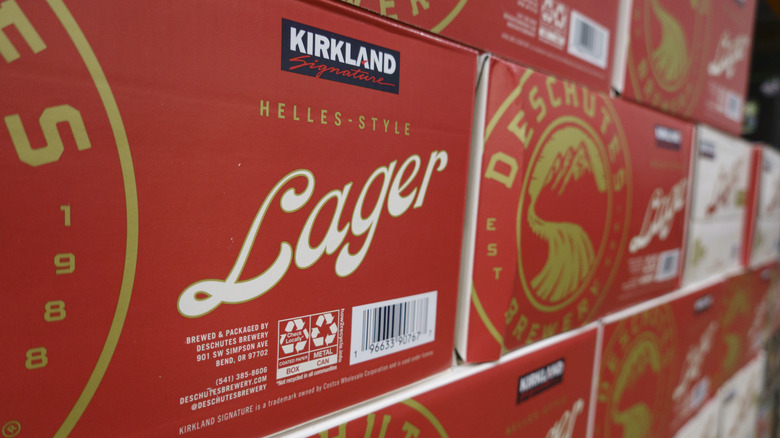 Kirkland lager boxes by Deschutes﻿ Brewing