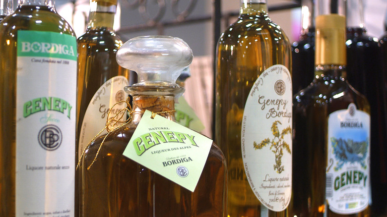 Bottles of genepi