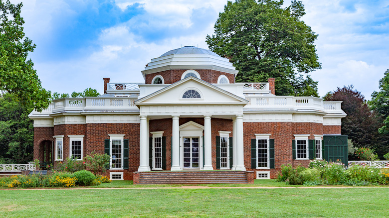 Monticello, home of Thomas Jefferson where James Hemings was an enslaved chef, Charlottesville, Virginia