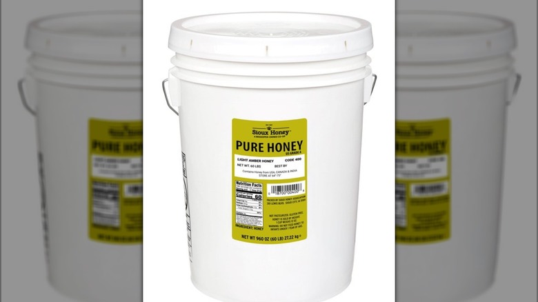 Sioux Honey bucket of pure honey from Costco