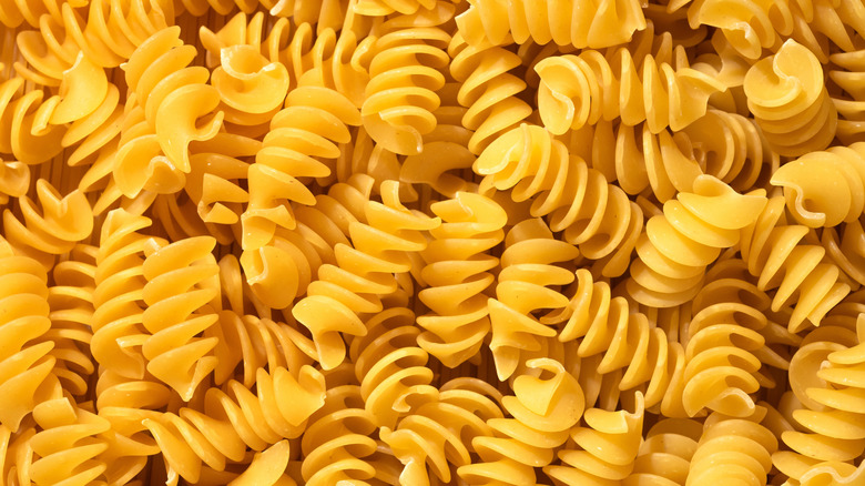 Close up shot of dried pasta