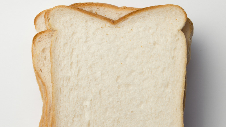 Slices of white bread.