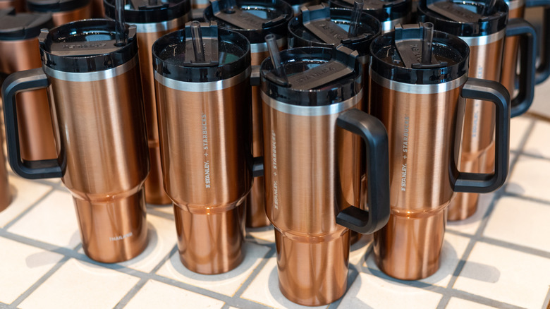 A batch of Stanley-Starbucks collaboration cups