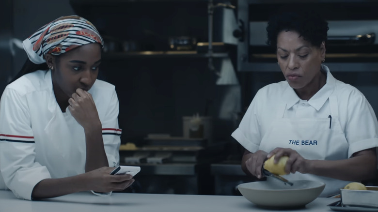 Actors in the kitchen in The Bear