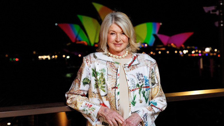 Martha Stewart standing outside