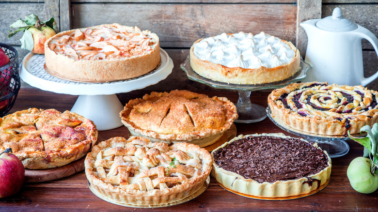 Assorted rustic pies