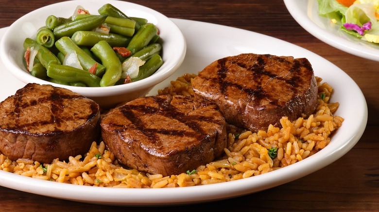 Filet Medallions and sides at Texas Roadhouse