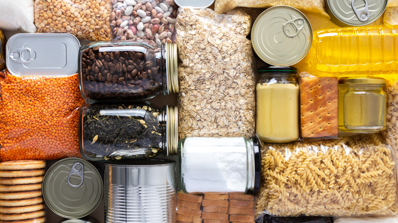 Variety of pantry items