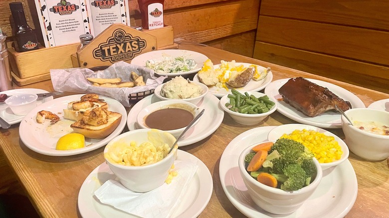 Texas Roadhouse sides on table