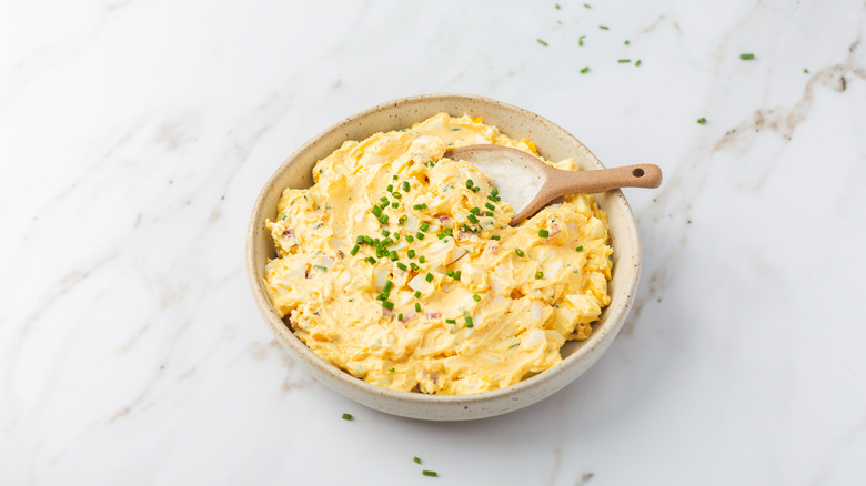 Egg salad in a bowl