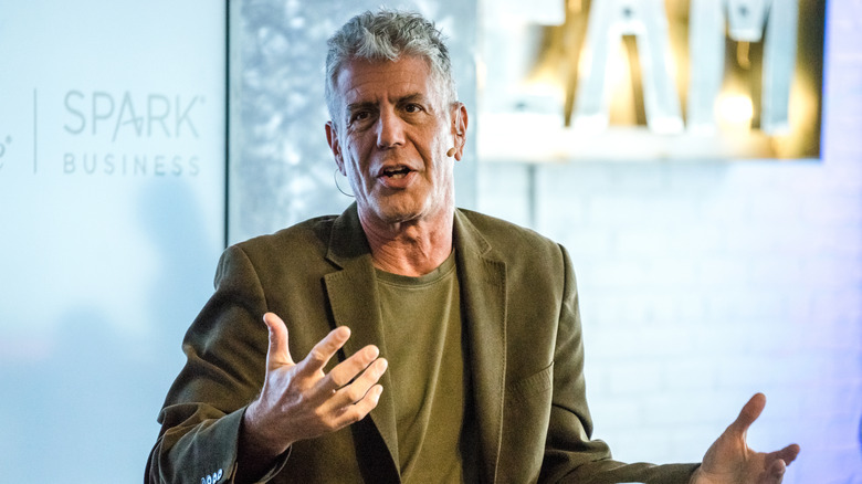 Anthony Bourdain talking.