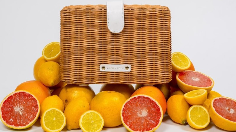 Themes Modern Picnic bag next to cooked lobster