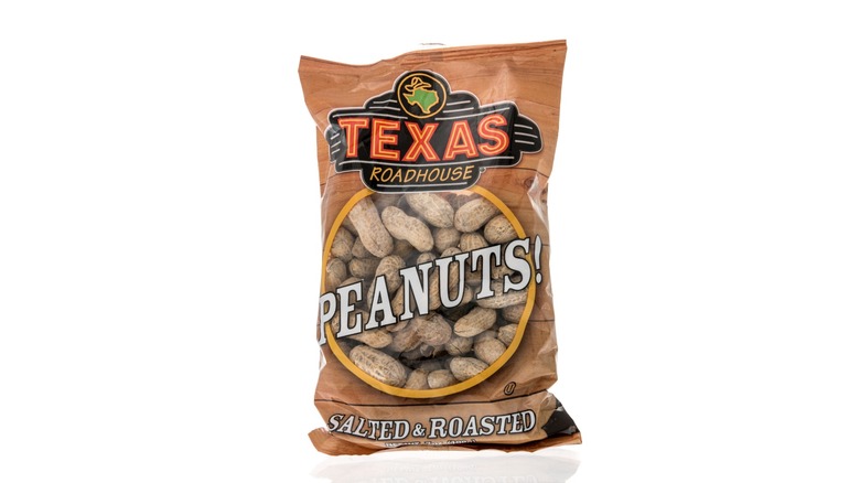 Bag of Texas Roadhouse peanuts