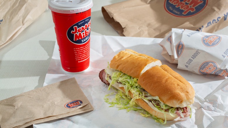 Jersey Mike's sub and drink.