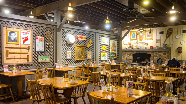 The interior of an old-school Cracker Barrel