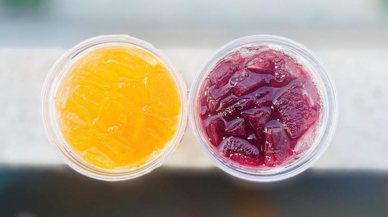 Overhead view of new Dunkin' Refreshers