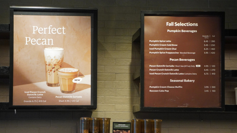 Fall 2025 menu signs