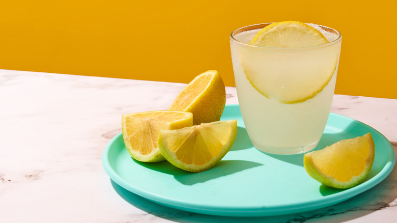 Glass of lemonade