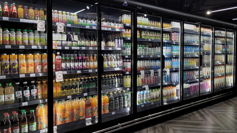 A grocery store with a wide variety of beverages.