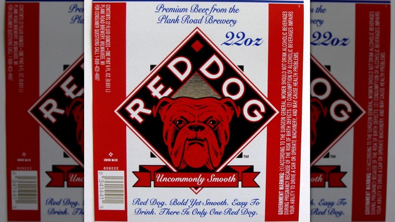 the Red Dog beer label