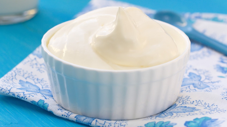 ramekin of sour cream
