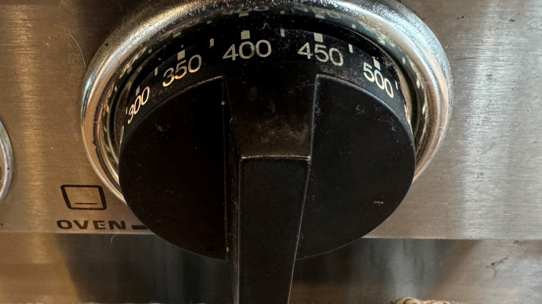 oven temperature dial