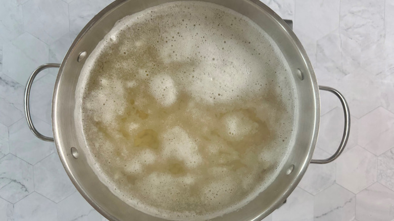 beans simmering in pot