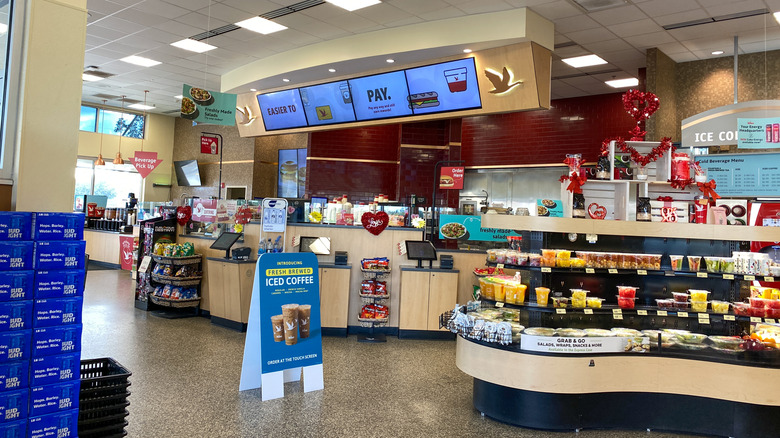 The empty interior of a Wawa location in Florida