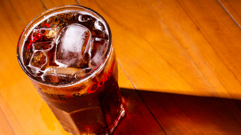 overhead shot of a jack and coke