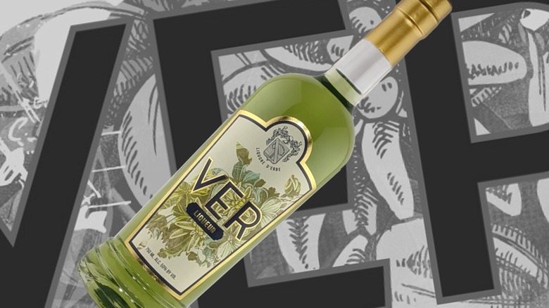 a closeup of a bottle of ver