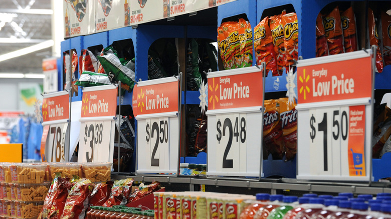 Low price tags at Walmart