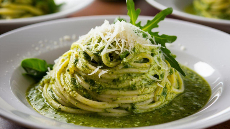 Pasta con Pesto di Rucola
